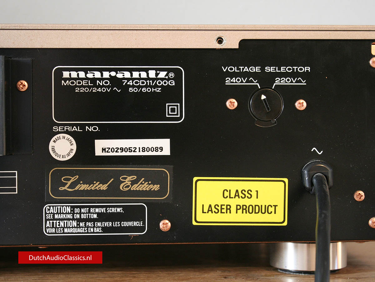 Marantz CD11 LE cdplayer 2x TDA1547 