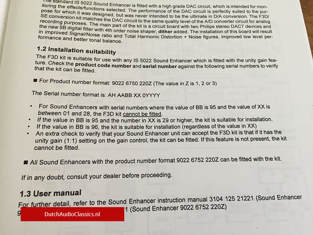 Philips IS5022 sound enhancer F3D kit