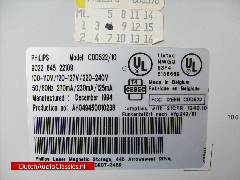 Philips CDD552 cdrecorder