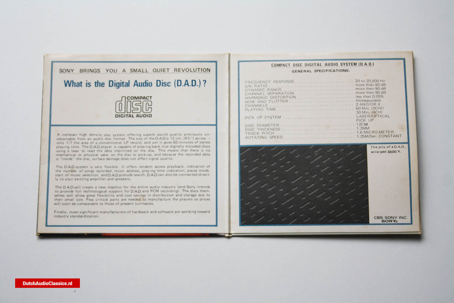 Philips/Sony press kit 27 May 1981 New York