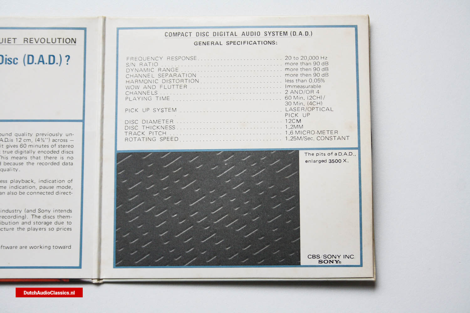 Philips/Sony press kit 27 May 1981 New York