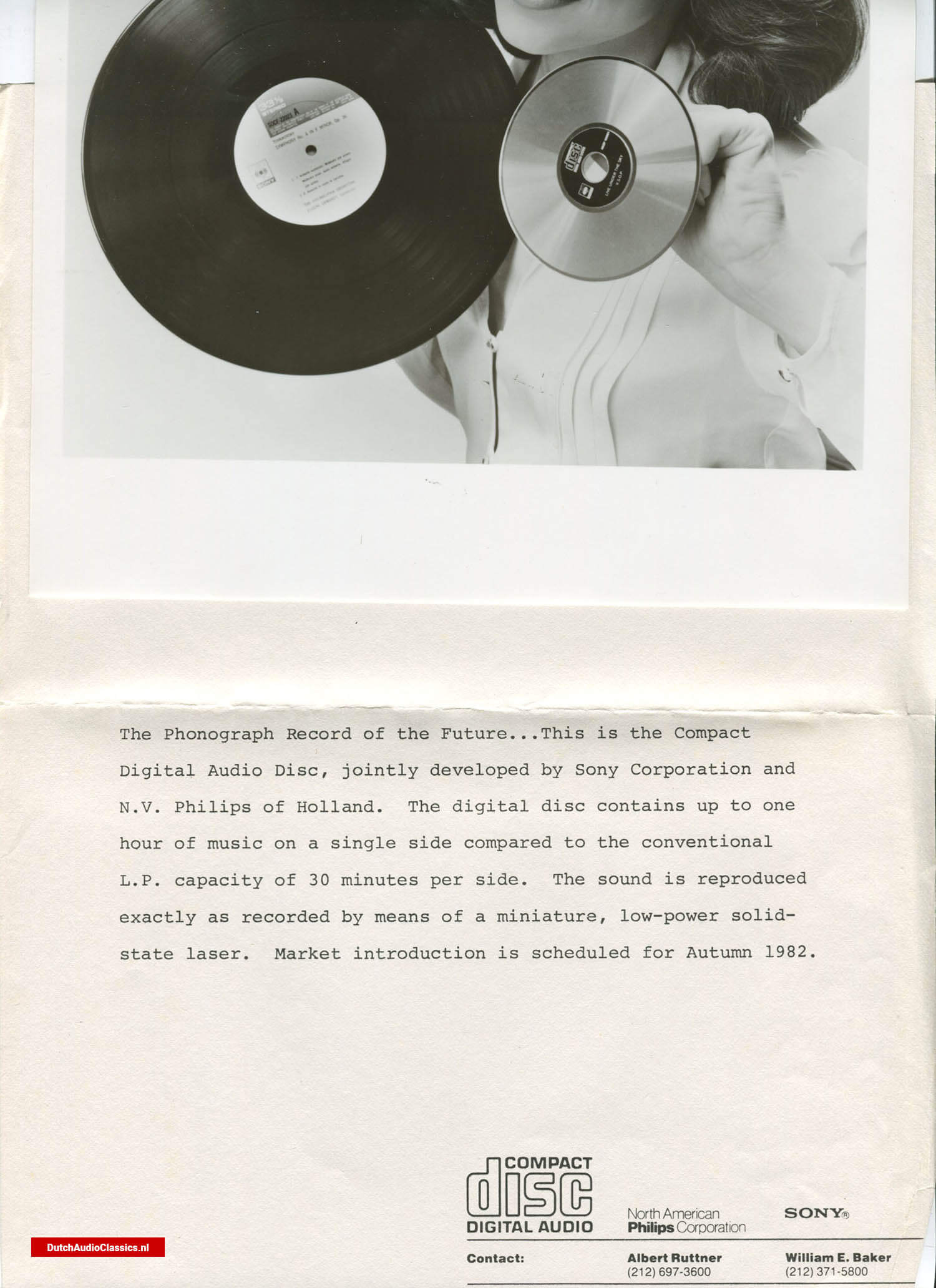 Philips/Sony press kit 27 May 1981 New York