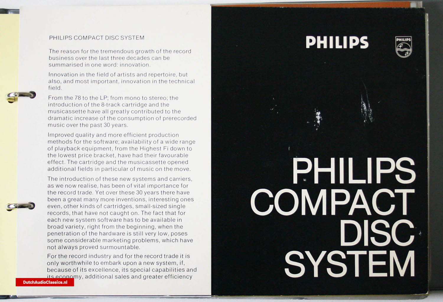 Philips Compact Disc System folder 1979