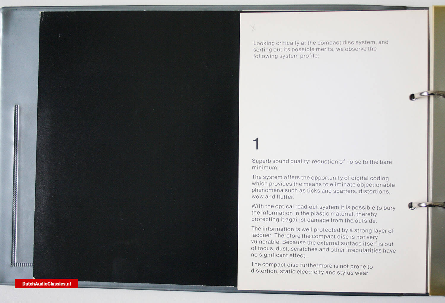 Philips Compact Disc System folder 1979