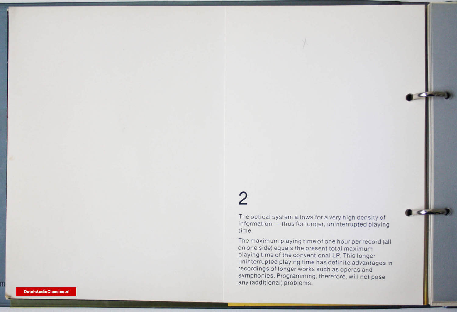 Philips Compact Disc System folder 1979