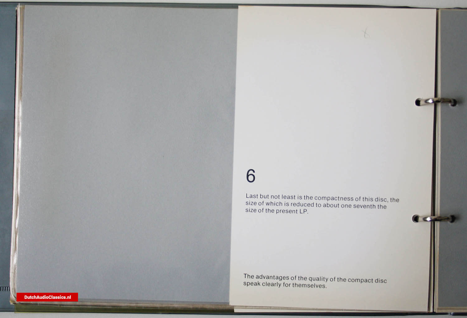 Philips Compact Disc System folder 1979