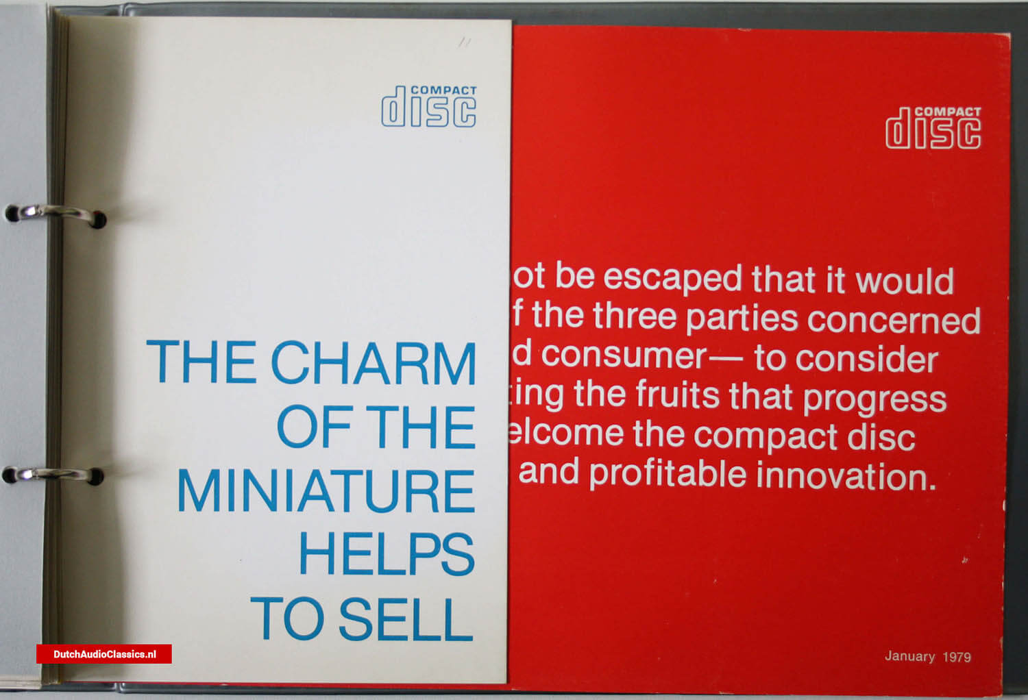 Philips Compact Disc System folder 1979