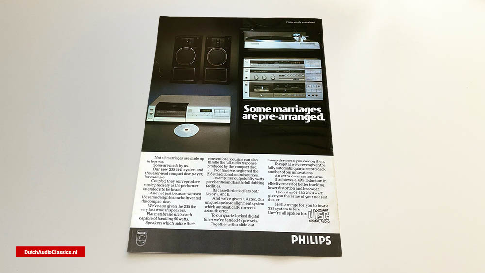Philips 235 hi-fi system advertisement August 1984