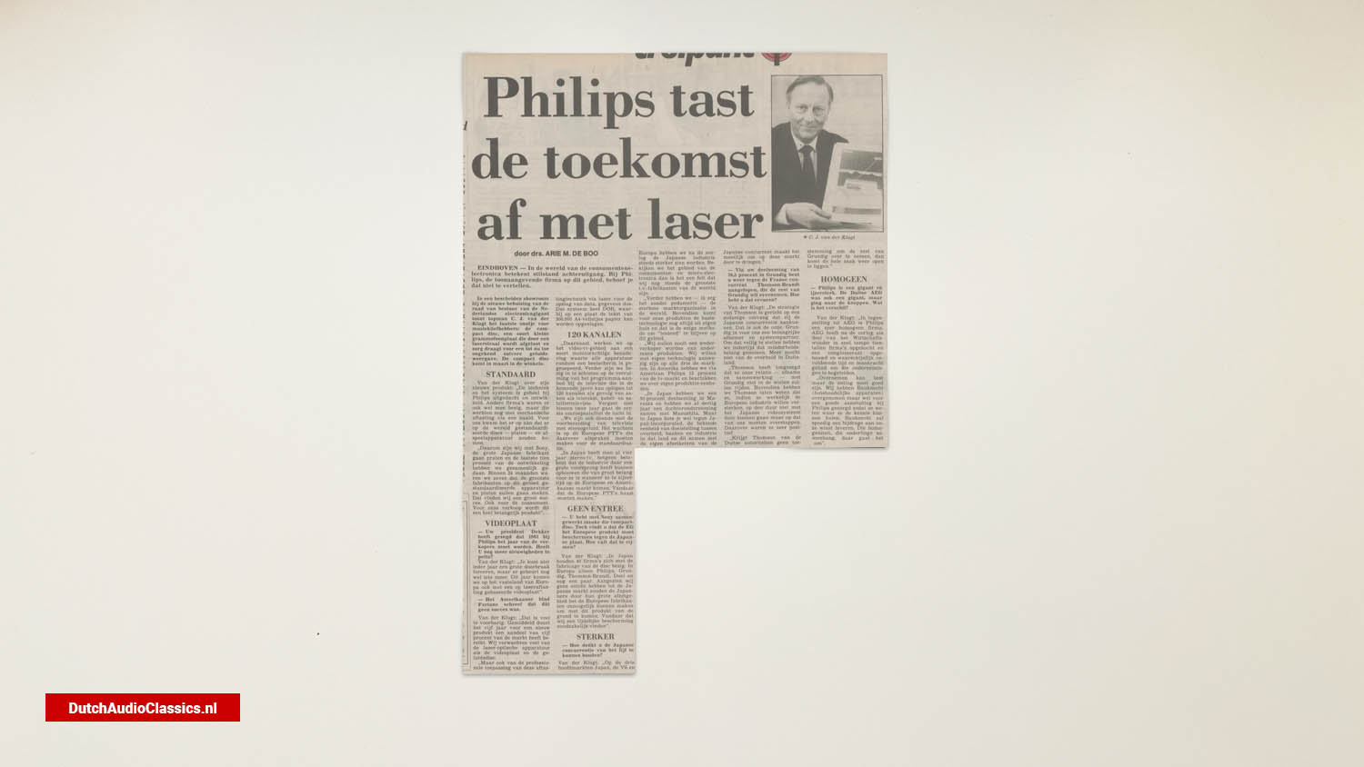 newspaper article Philips probes the future with the laser