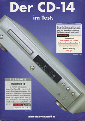 Marantz CD14 cdplayer 1997 German Review PDF - Marantz