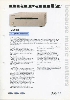 Marantz MM9000 Amplifier 2001 English product information PDF - Marantz