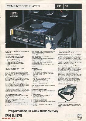 Philips CD10 portable cdplayer 1985 English brochure PDF - Philips