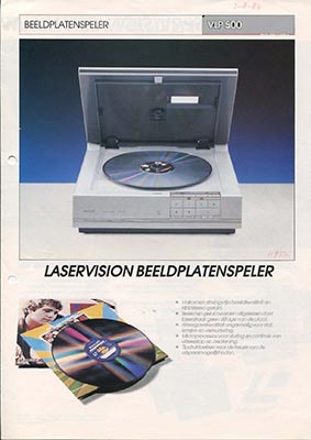Philips VLP500 Laserdisc 1984 Dutch brochure PDF - Philips