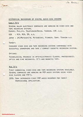 Philips Historical Background of Digital Audio Systems 1979 PDF - Philips
