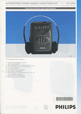 Philips AQ6546 Portable cassetteplayer 1995 product information PDF - Philips
