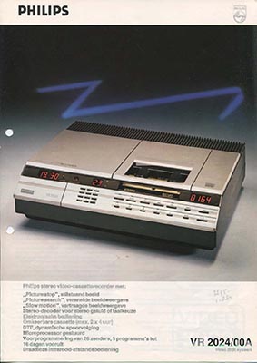 Philips VR2024 Video2000 1983 product information PDF - Philips