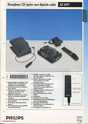 Philips AZ6897 portable cdplayer 1990 Dutch brochure PDF - Philips