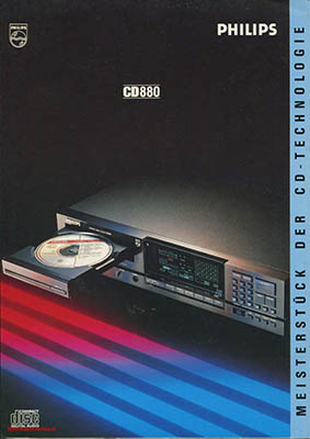 Philips CD880 CDplayer 1989 German brochure PDF - Philips
