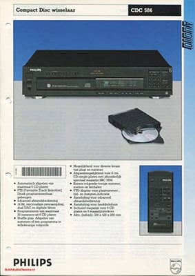 Philips CDC586 cdplayer 1989 Dutch Product information PDF - Philips