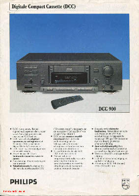 Philips DCC900 DCC recorder 1992 Dutch product information PDF - Philips