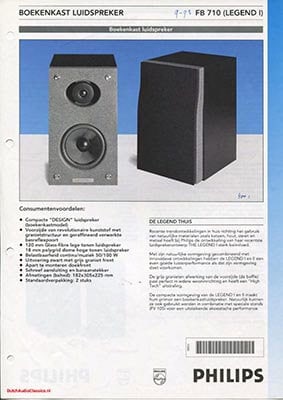 Philips FB710 Speaker product information 1993 Dutch PDF - Philips