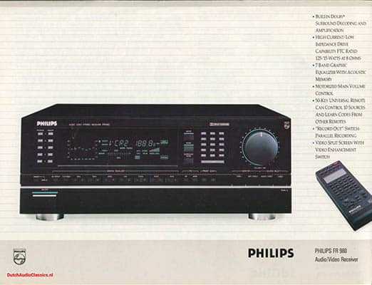 Philips FR980 Audio/Video Receiver 1988 English PDF - Philips